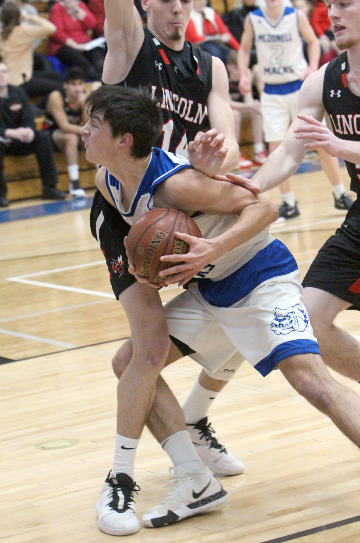 Alma Center Lincoln at McDonell boys basketball 1-18-20